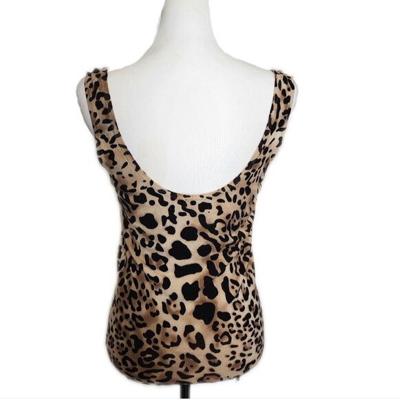 Cache Viscose/Lycra Tank Top, Animal Print, Size M - Picture 4 of 8